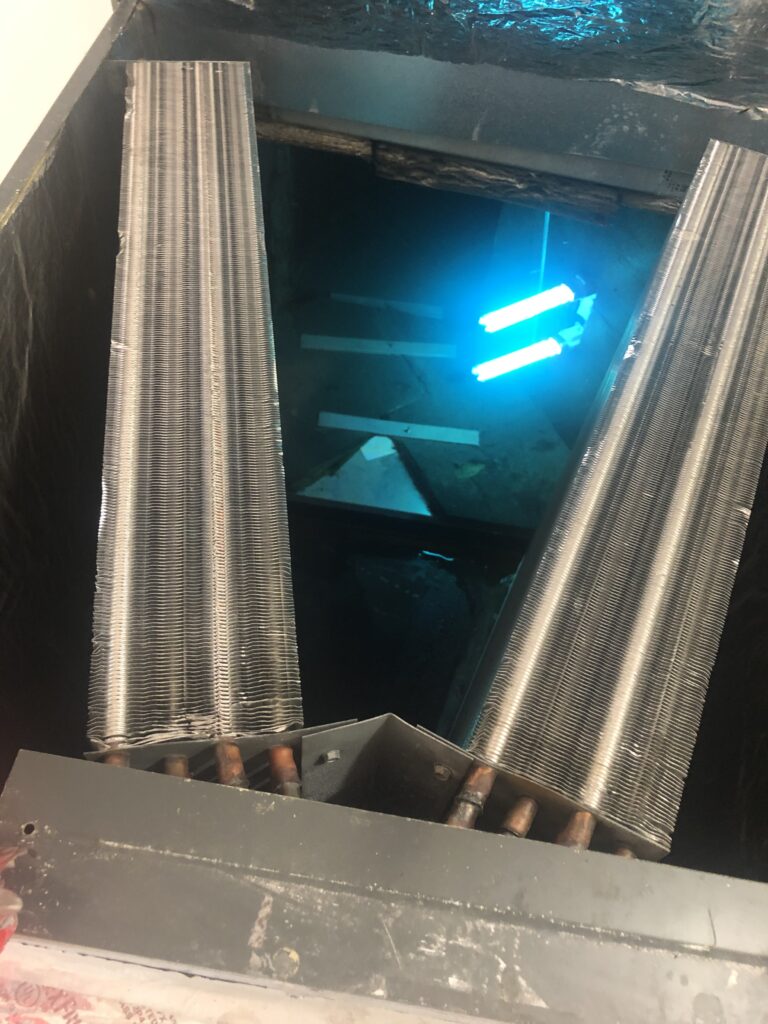 UV Light setup and install in Evaporator Coil for cleaner air